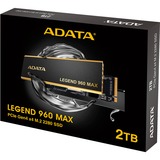 ADATA LEGEND 960 MAX 2 TB, SSD dunkelgrau/gold, PCIe 4.0 x4, NVMe 1.4, M.2 2280