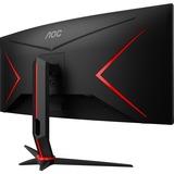 AOC CU34G2XP/BK, Gaming-Monitor 86.4 cm (34 Zoll), schwarz/rot, WQHD, VA, Curved, 180Hz Panel