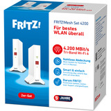 AVM FRITZ!Mesh Set 4200 2er-Set, Repeater weiß/rot, 2x  FRITZ!Repeater 3000 AX
