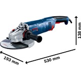 Bosch Professional Winkelschleifer GWS 24-230 PZ Professional blau, 2.400 Watt