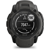 Garmin Instinct 2X Solar, Smartwatch dunkelgrau, 55 mm, Silikon-Armband