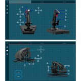 HORI HOTAS Flight Control System & Mount schwarz, für PC