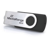 MediaRange USB Type-C 64 GB, USB-Stick schwarz/silber, USB 3.2 Gen 1 Type-C
