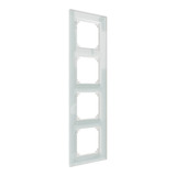 Merten Echtglasrahmen vierfach weiß, Retail