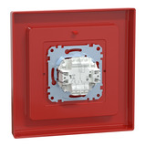 Merten Jumbo Schalter mit Wippe Wechselschalter Komplettgerät rot, Retail