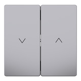 Merten Wippe Edelstahl Rollladenschalter Typ MEG3855-6036, einteilige Wippe, lackiert edelstahl, Retail