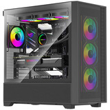 Xilence Flux X916.ARGB, Tower-Gehäuse schwarz, Tempered Glass