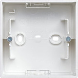 Busch-Jaeger Aufputz-Gehäuse für Einsätze und Zentralscheiben mit Abdeckrahmen, Typ 1701-914 weiß (glänzend), Retail