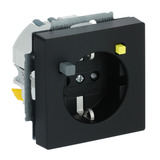 Busch-Jaeger FI-SCHUKOMAT Einsatz mit Fehlerstrom-Schutzschalter Typ 3120 EUCB-885, Steckdose schwarz (matt), Retail