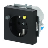 Busch-Jaeger FI-SCHUKOMAT Einsatz mit Fehlerstrom-Schutzschalter Typ 3120 EUCB-885, Steckdose schwarz (matt), Retail