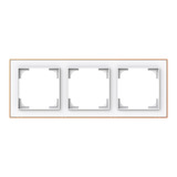 Busch-Jaeger Rahmen drei-fach mit Dekorring gold, Retail