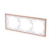 Busch-Jaeger Rahmen drei-fach mit Dekorring gold, Retail