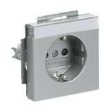 Busch-Jaeger Schutzkontakt Steckdosen Einsatz aluminium, Retail