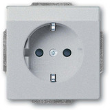 Busch-Jaeger Schutzkontakt Steckdosen Einsatz aluminium, Retail