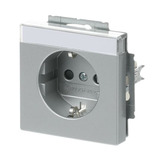 Busch-Jaeger Schutzkontakt Steckdosen Einsatz aluminium, Retail