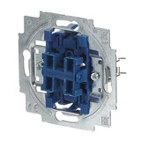 Busch-Jaeger Serienschalter-Einsatz 230 Volt 10 Ampere Typ 2000/5 US Unterputz mit Steckklemme blau, Retail