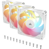 Corsair RS120-R ARGB, Gehäuselüfter weiß, 3er Pack, Reverse, 120 mm