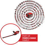 EINHELL Power X-Change Akku-Heckenschere GC-CH 1846 Li-Solo, 18Volt rot/schwarz, ohne Akku und Ladegerät