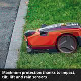 EINHELL Power X-Change Mähroboter FREELEXO CAM 500 rot/schwarz, Li-Ion Akku 3,0Ah, Kamera + Sensor