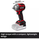 EINHELL Professional Akku-Schlagschrauber TP-CW 18/350-C Li BL - Solo, 18Volt rot/schwarz, ohne Akku und Ladegerät