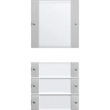 Gira Wippenset vierfach mit Beschriftungsfeld lackiert matt grau, Retail