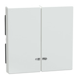 Merten Doppelwippe zweiteilige Wippe mit Kontrollfenster für Schalter und Taster weiß (glänzend), Retail