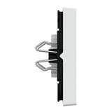 Merten Doppelwippe zweiteilige Wippe mit Kontrollfenster für Schalter und Taster weiß (glänzend), Retail