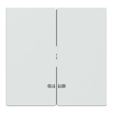 Merten Doppelwippe zweiteilige Wippe mit Kontrollfenster für Schalter und Taster weiß (glänzend), Retail