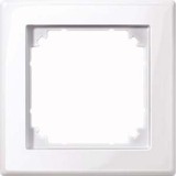 Merten Rahmen einfach, Thermoplast brillant, antibakteriell, glänzend, Typ 478125 weiß (glänzend), Retail