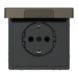 Merten Schutzkontaktsteckdose mit Klappdeckel bronze, Retail