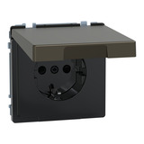 Merten Schutzkontaktsteckdose mit Klappdeckel bronze, Retail