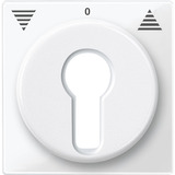 Merten Zentralplatte für Rollladeneinsatz, Ausführung Key Switch, glänzend, Thermoplast weiß (glänzend), Retail