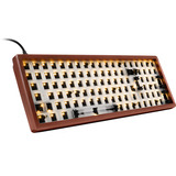 Sharkoon SKILLER SGK50 S2 Wood Barebone, Gaming-Tastatur holz