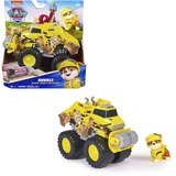 Spin Master Paw Patrol Rescue Wheels - Rubbles Bulldozer Monstertruck mit Rubble Hundefigur, Spielfahrzeug 