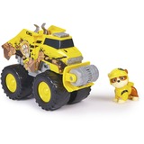 Spin Master Paw Patrol Rescue Wheels - Rubbles Bulldozer Monstertruck mit Rubble Hundefigur, Spielfahrzeug 