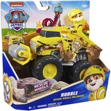 Spin Master Paw Patrol Rescue Wheels - Rubbles Bulldozer Monstertruck mit Rubble Hundefigur, Spielfahrzeug 