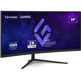 ViewSonic VX3418C-2K, Gaming-Monitor 86.4 cm (34 Zoll), schwarz, UWQHD, VA, Curved, Free Sync Premium, 180Hz Panel