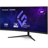 ViewSonic VX3418C-2K, Gaming-Monitor 86.4 cm (34 Zoll), schwarz, UWQHD, VA, Curved, Free Sync Premium, 180Hz Panel