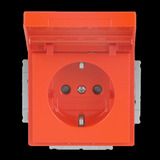 0 Schutzkontakt-Steckdosen-Einsatz CEE 7/3 (Typ F) orange, Retail
