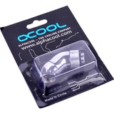 Alphacool HF Winkeladapter Doppel-45° drehbar G1/4 AG auf G1/4 IG - Chrome, Verbindung chrom, für weiche Schläuche (PVC, Silikon, Neoprene)