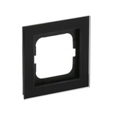 Busch-Jaeger Abdeckrahmen 1-fach, Abdeckung schwarz, Retail
