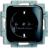 Busch-Jaeger Steckdosen Einsatz mit erhöhtem Berührungsschutz 20 EUCKS-215 schwarz, Retail