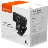 Creative Live! Cam Sync 1080p V2, Webcam schwarz