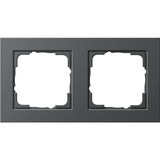 Gira Abdeckrahmen 2-fach E2 System 55 anthrazit Kunststoff Thermoplast IP20 anthrazit, Retail