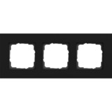 Gira Abdeckrahmen 3-fach Aluminium lackiert matt schwarz, Retail