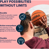 HUDORA Start Basketballständer 260, Fitnessgerät rot/schwarz