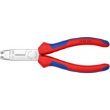 KNIPEX Abmantelungszange 1345165, Abisolier-Zange rot/blau, mit Seitenschneider