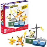 Mattel MEGA Pokémon Pikachu Evolution Set, Konstruktionsspielzeug mit 3 Actionfiguren, 159 Teile