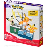 Mattel MEGA Pokémon Pikachu Evolution Set, Konstruktionsspielzeug mit 3 Actionfiguren, 159 Teile