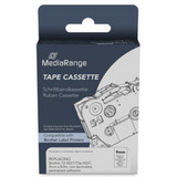 MediaRange Schriftbandkassette, 9mm, 8m, schwarz auf weiß kompatibel zu Brother TZ-N221/TZe-N221